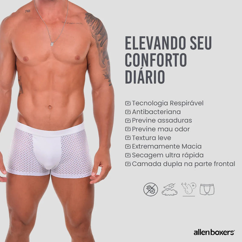 Kit Cuecas Premium Allen Boxers Respiráveis - Pague 5 Leve 10
