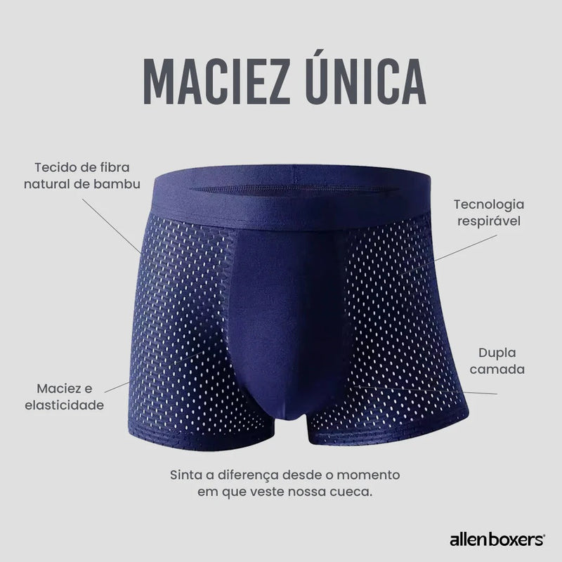 Kit Cuecas Premium Allen Boxers Respiráveis - Pague 4 Leve 8