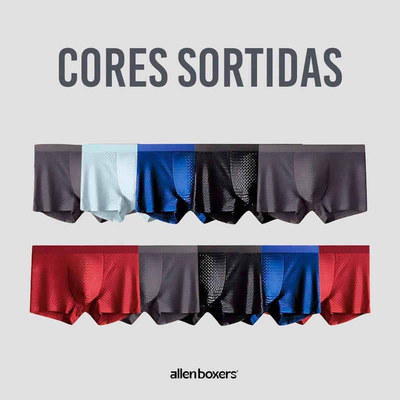 Kit Cuecas Premium Allen Boxers Respiráveis - Pague 5 Leve 10