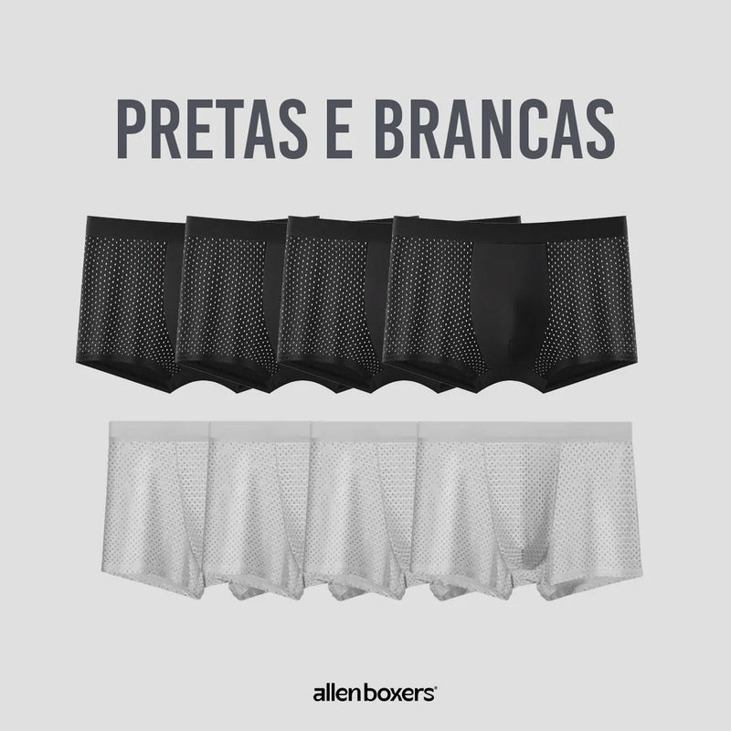 Kit Cuecas Premium Allen Boxers Respiráveis - Pague 4 Leve 8