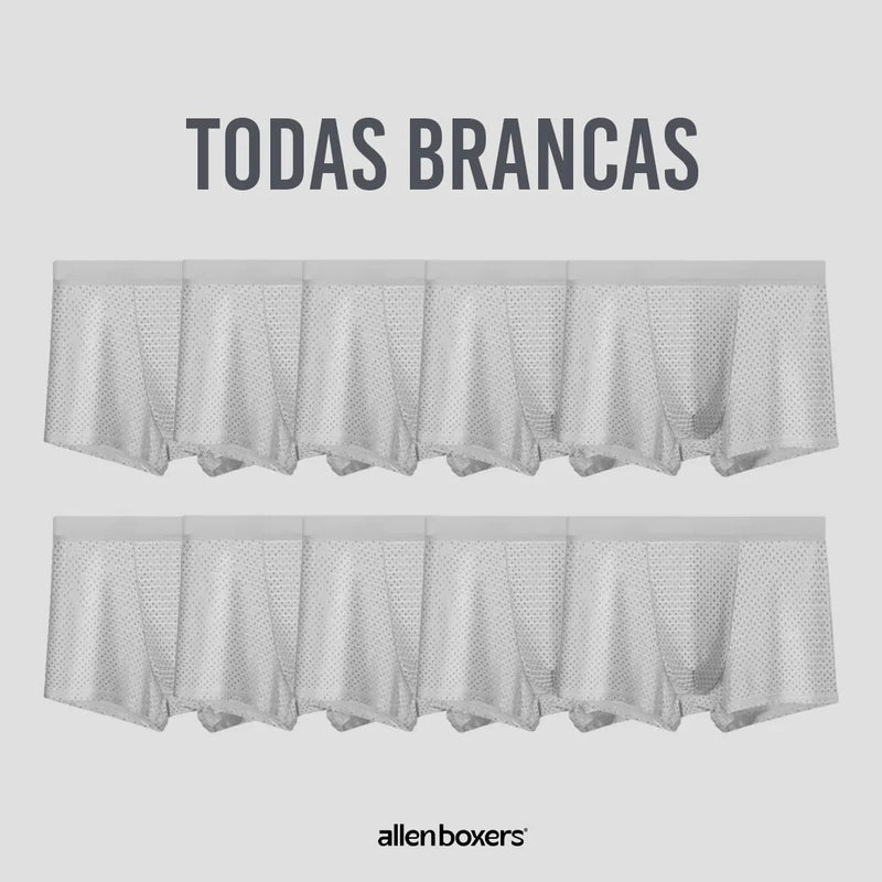 Kit Cuecas Premium Allen Boxers Respiráveis - Pague 5 Leve 10