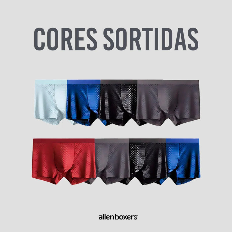 Kit Cuecas Premium Allen Boxers Respiráveis - Pague 4 Leve 8