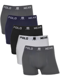 Kit Com 5 Cuecas Box Microfibra Sem Costura Polo Wear