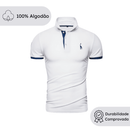 Kit 5 Camisetas Polo Premium - Giraffe® Branco, Azul, Cinza, Vermelho e Preto