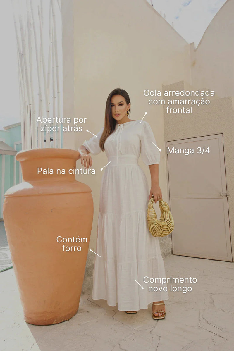 Vestido Longo Pétala