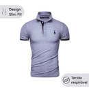 Kit 5 Camisetas Polo Premium - Giraffe® Branco, Azul, Cinza, Vermelho e Preto