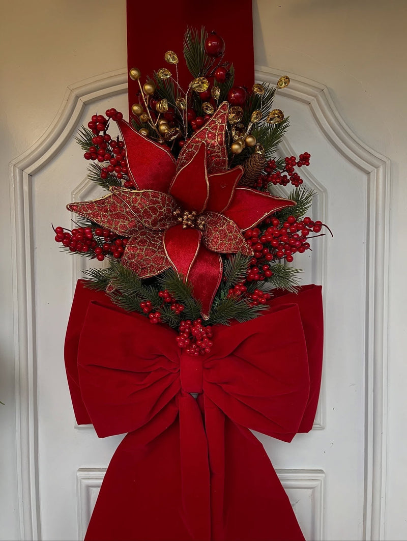 Escapulário Natalino de Veludo para Porta de Entrada – 2,10m x 40cm