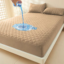 Capa Bege Protetora Impermeável de Colchão Casal