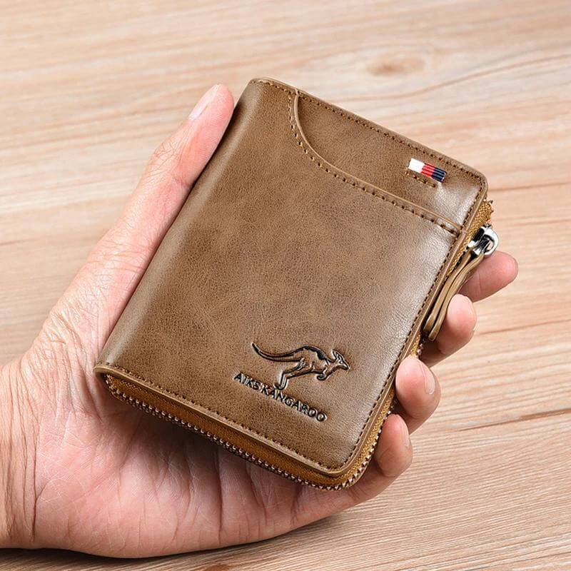 Carteira Masculina de Couro Antifurto - Bloqueio RFID