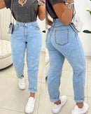 Calça Jeans Mom Coração Lorena