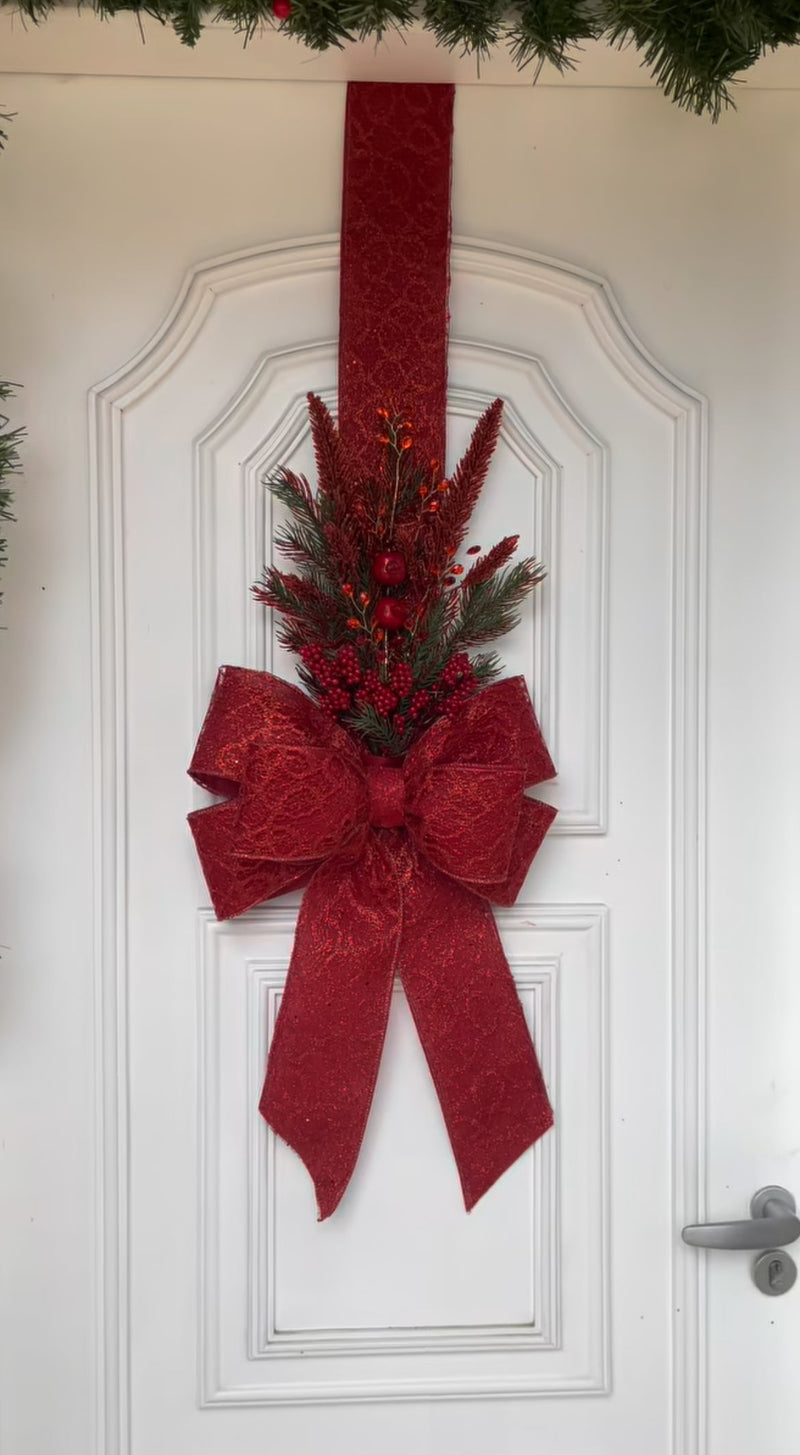 Escapulário Natalino Vermelho Bordô Elegante