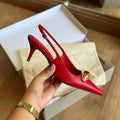 Scarpin Arezzo Couro Slingback Metal Silvia Braz A127570108