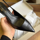 Scarpin Arezzo Couro Slingback Detalhe Metal A127570089