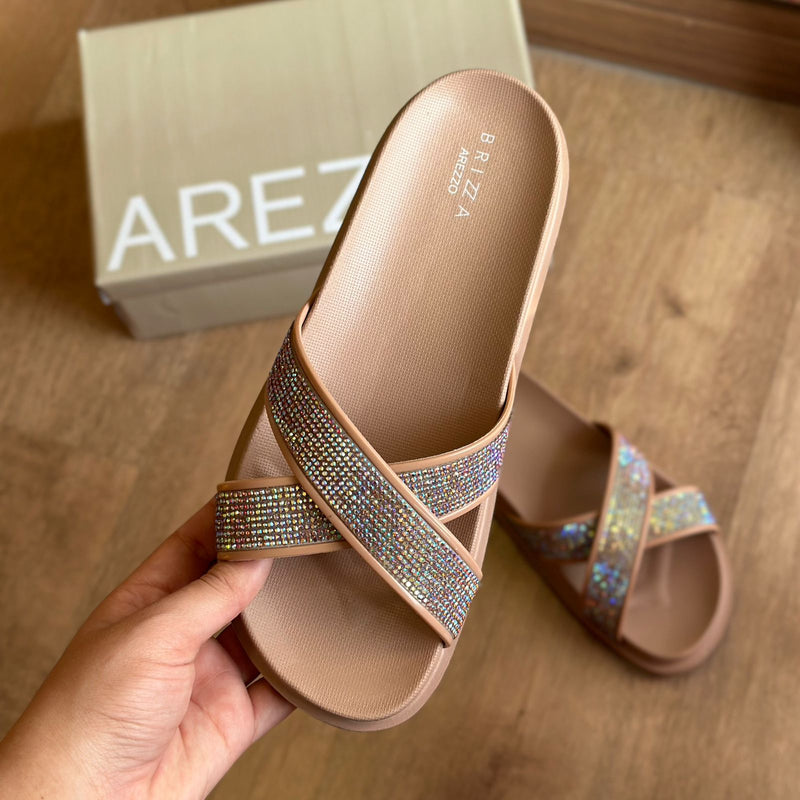 Sandália Slide Arezzo Strass Lara Brizza Z191240003