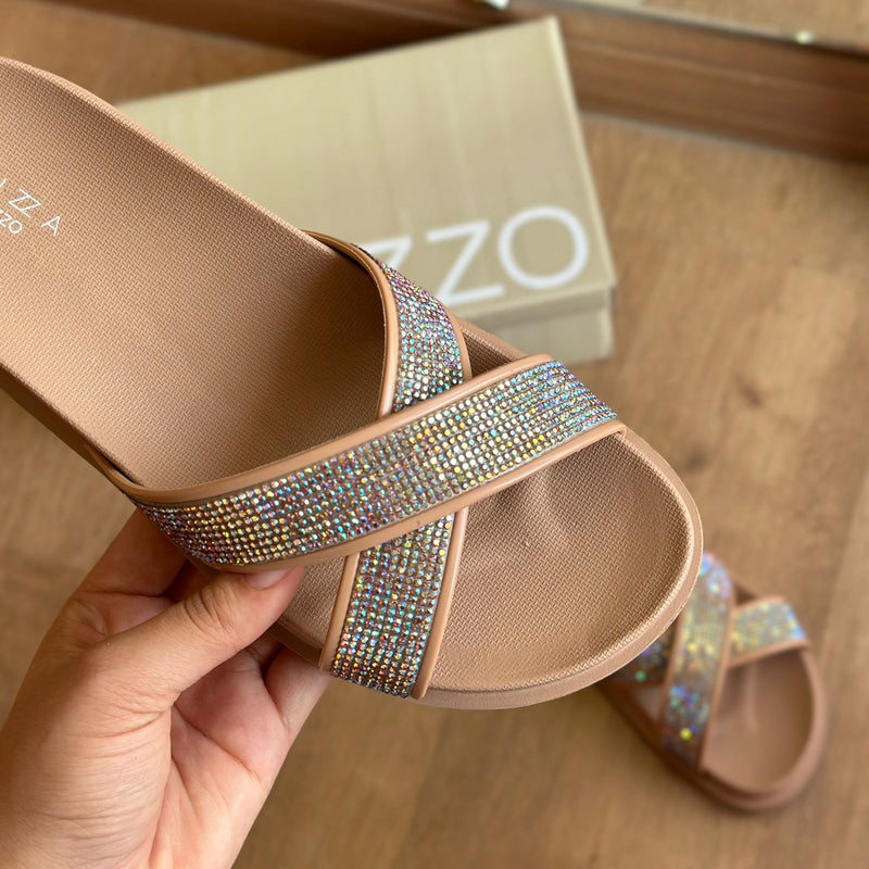 Sandália Slide Arezzo Strass Lara Brizza Z191240003