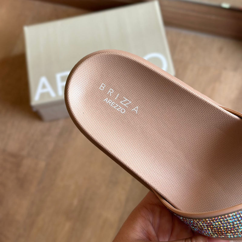 Sandália Slide Arezzo Strass Lara Brizza Z191240003