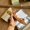 Sandália Rasteira Arezzo Tiras Trançadas A130650075