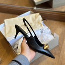 Scarpin Arezzo Couro Slingback Metal Silvia Braz A127570108