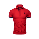Kit 5 Camisetas Polo Premium - Giraffe® Branco, Azul, Cinza, Vermelho e Preto