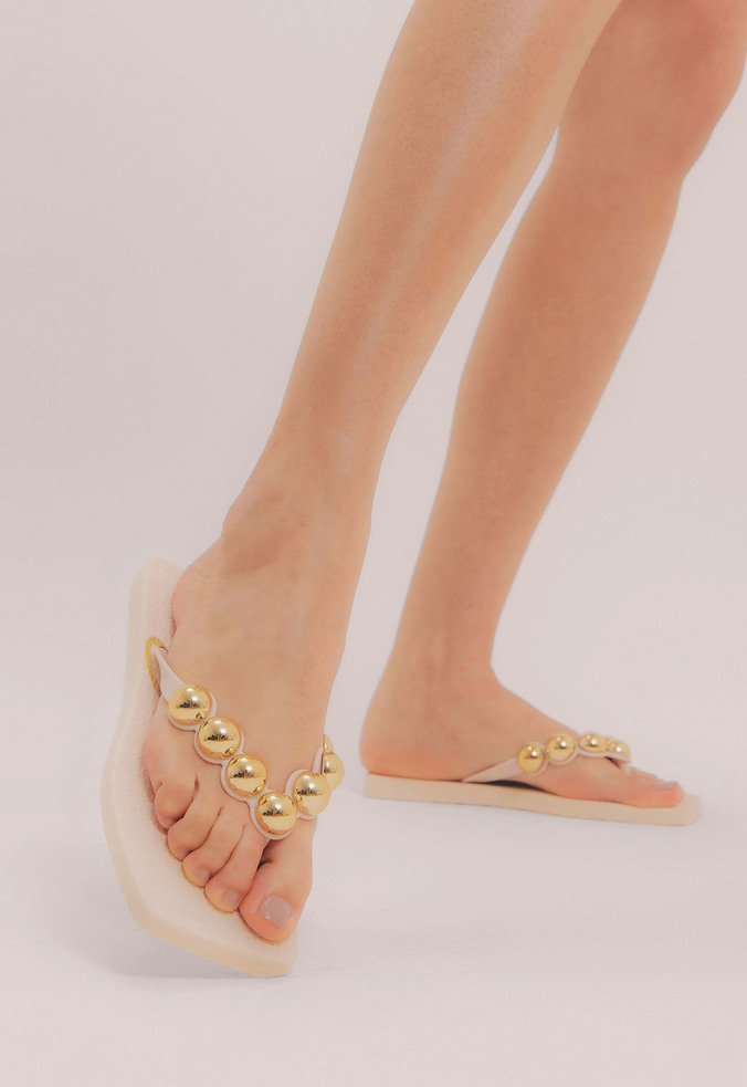 Flat Tulum Fancy Flops Bege