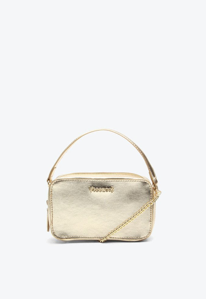 Bolsa Tiracolo Tiny Pequena Dourada