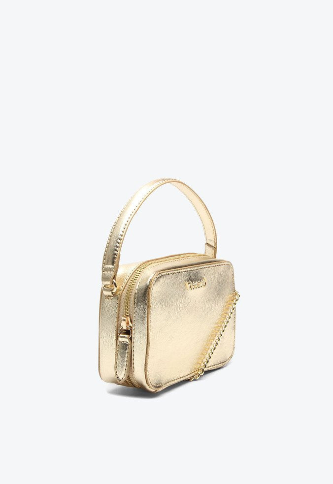 Bolsa Tiracolo Tiny Pequena Dourada