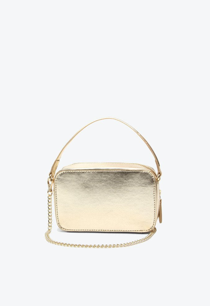Bolsa Tiracolo Tiny Pequena Dourada