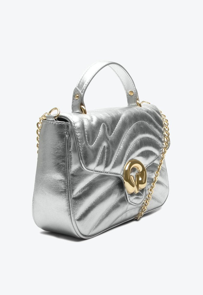 Bolsa Tiracolo Lily Média Prata