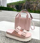 Combo Melissa Sandália Cozy M-Lover Platform e Bolsa Dulce Bag Nude